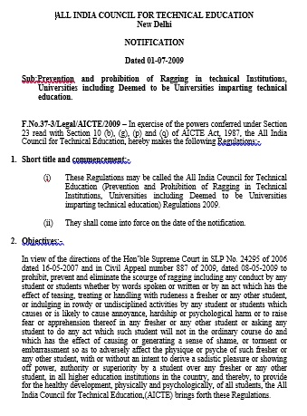 Scheduled Caste and the Scheduled Tribes (Prevention of Atrocities) Act Notification